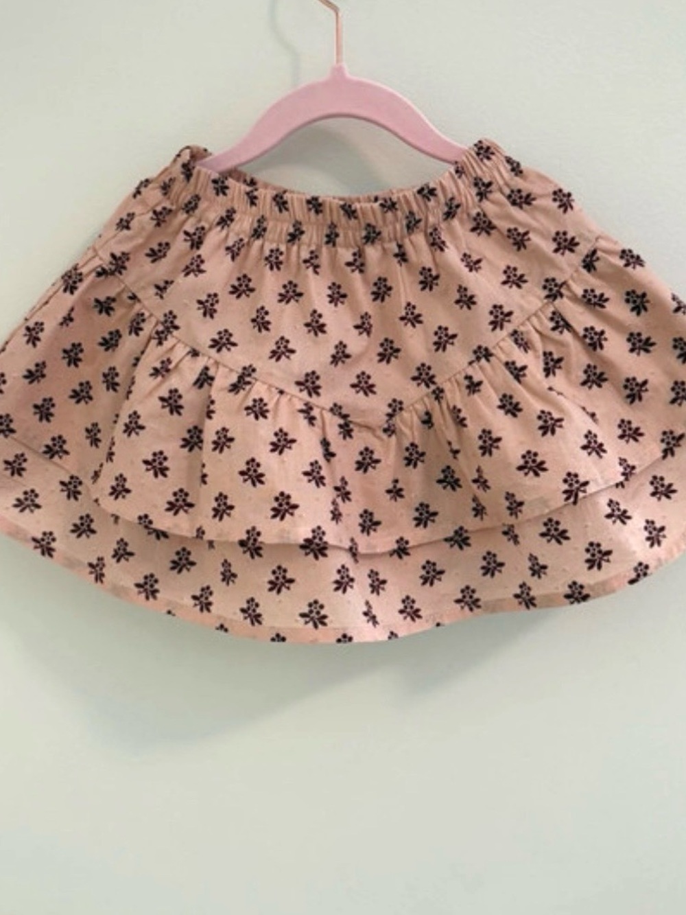 Rylee + Cru Fall Blush Pink Floral Ruffle Skort Size 4/5